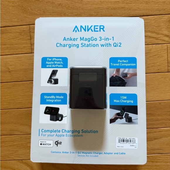 Two Anker MagGo Magnetic 3-in-1 Wireless Charging Stands - Picture 1 of 7